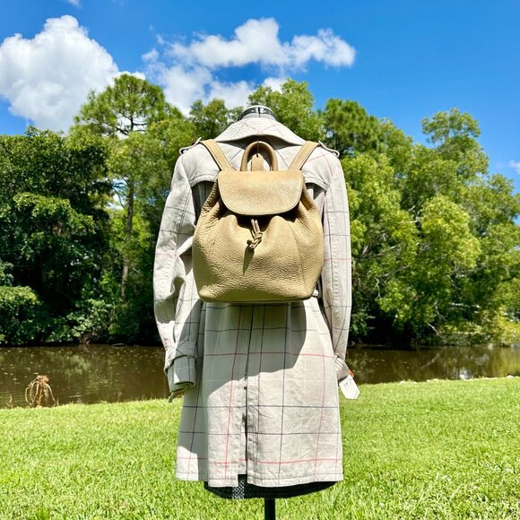 Coach Vintage Sonoma Small Backpack Natural Grain Pebbled Leather 96 Maize 4911 - Picture 2 of 15